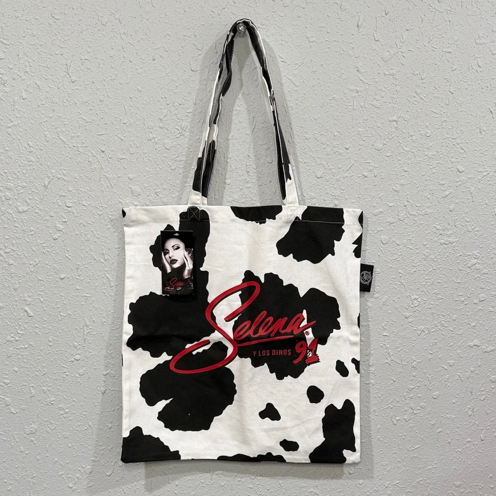 RARE‎ Selena y Los Dinos Western Cow Print Tote Bag NEW